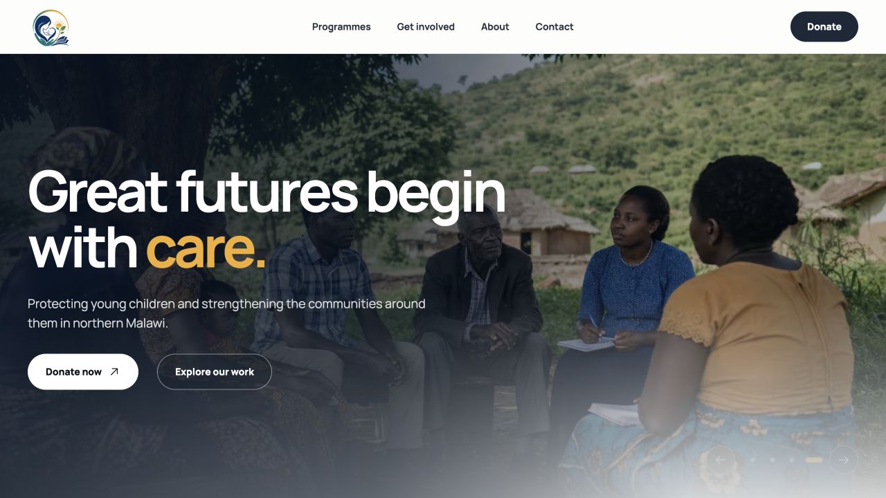 Bright Foundation website homepage