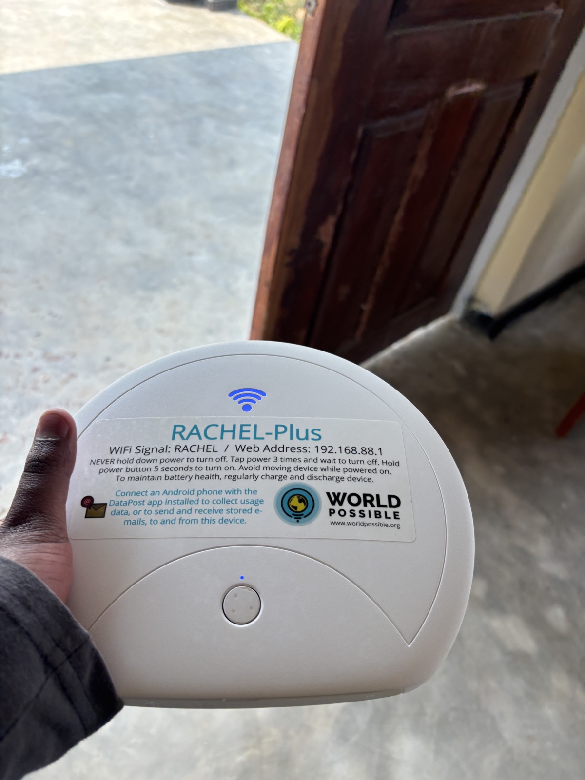 RACHEL offline learning device used during the Kazuni training